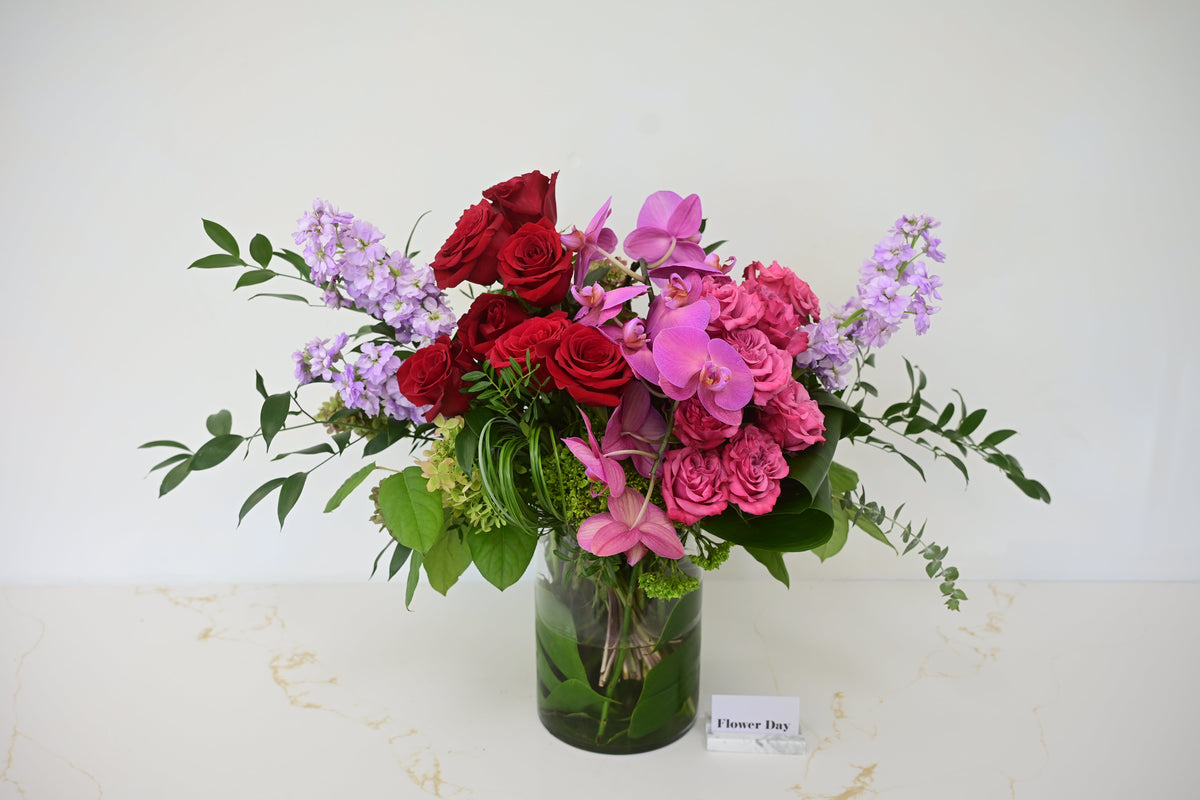 Vivid Romance Vase Arrangement