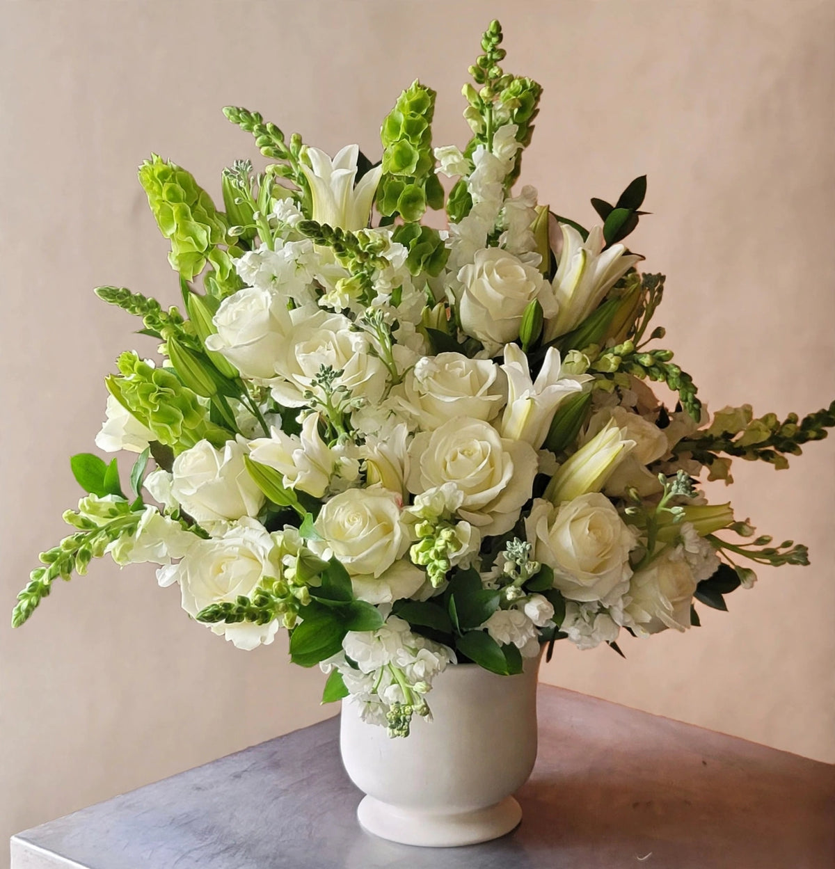 Serene White Urn Arrangement