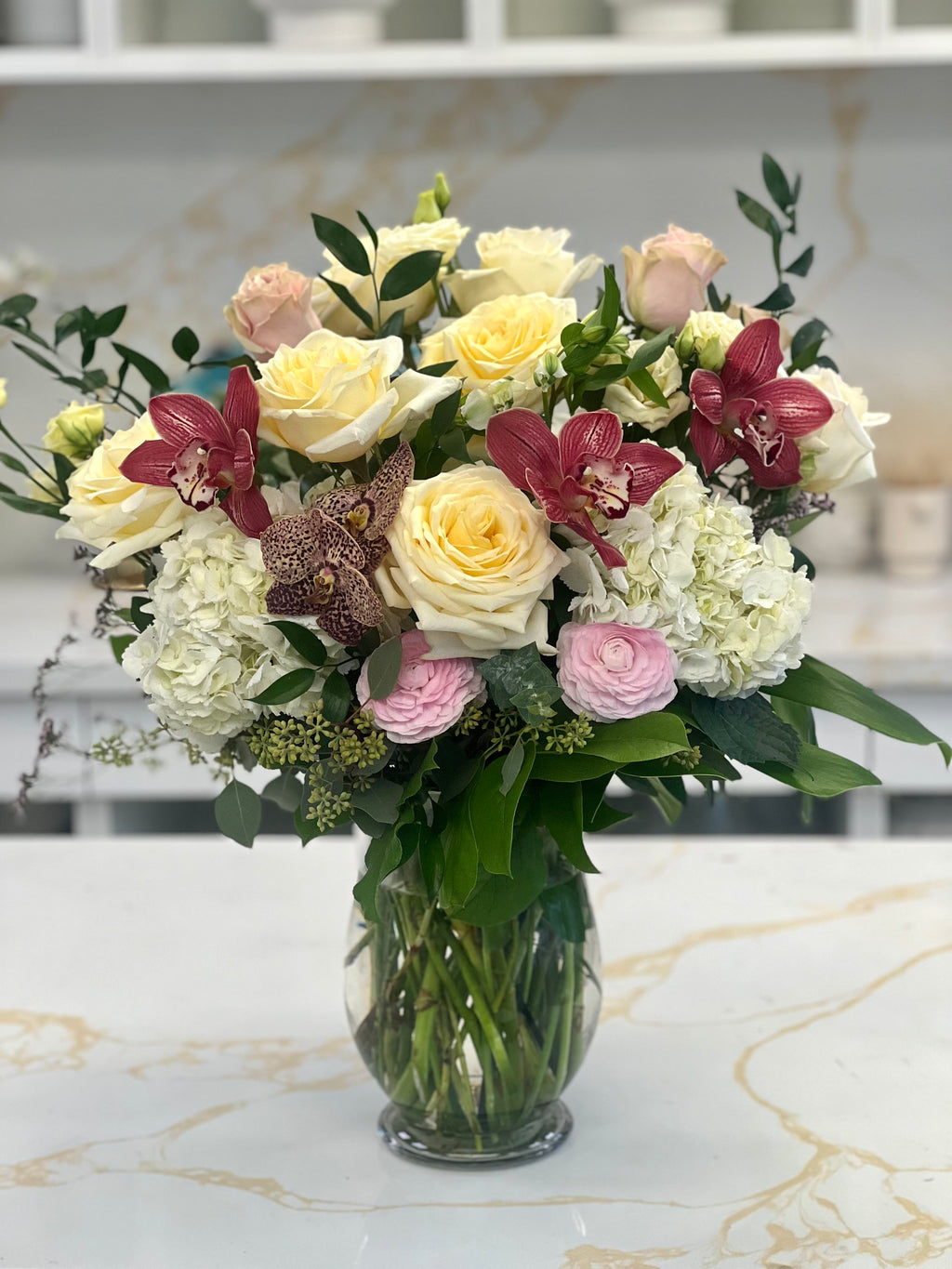 Opulent Burgundy Arrangement