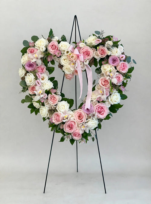 Blush Devotion Heart Wreath