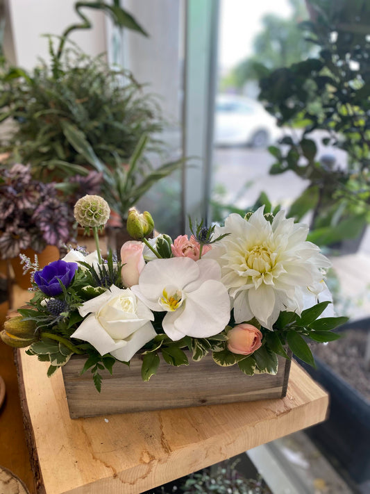 Natural Wooden Box Arrangement